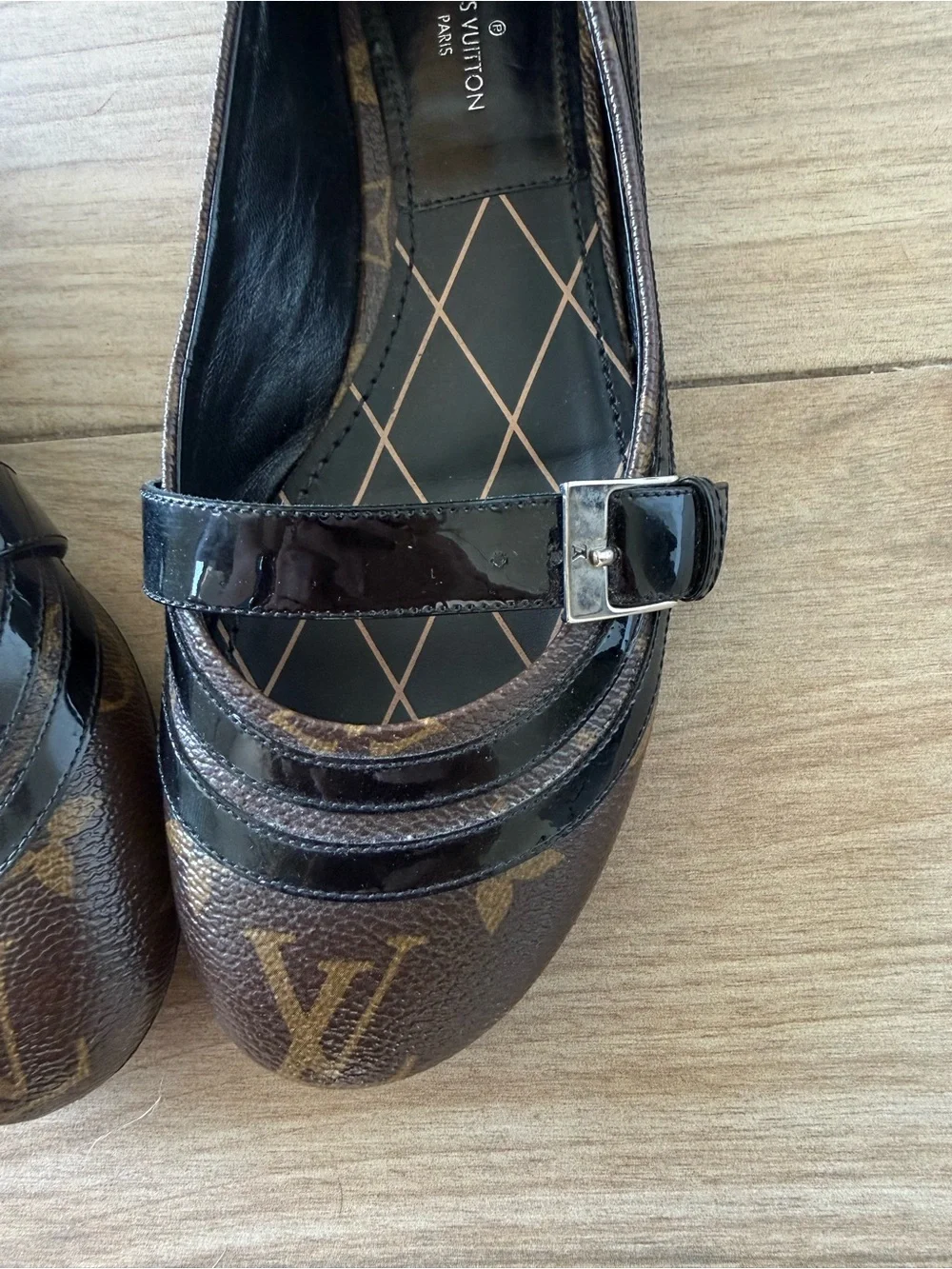 Louis Vuitton Brown Monogram Mary Jane Ballerina Flats Quiet Luxury Parisian